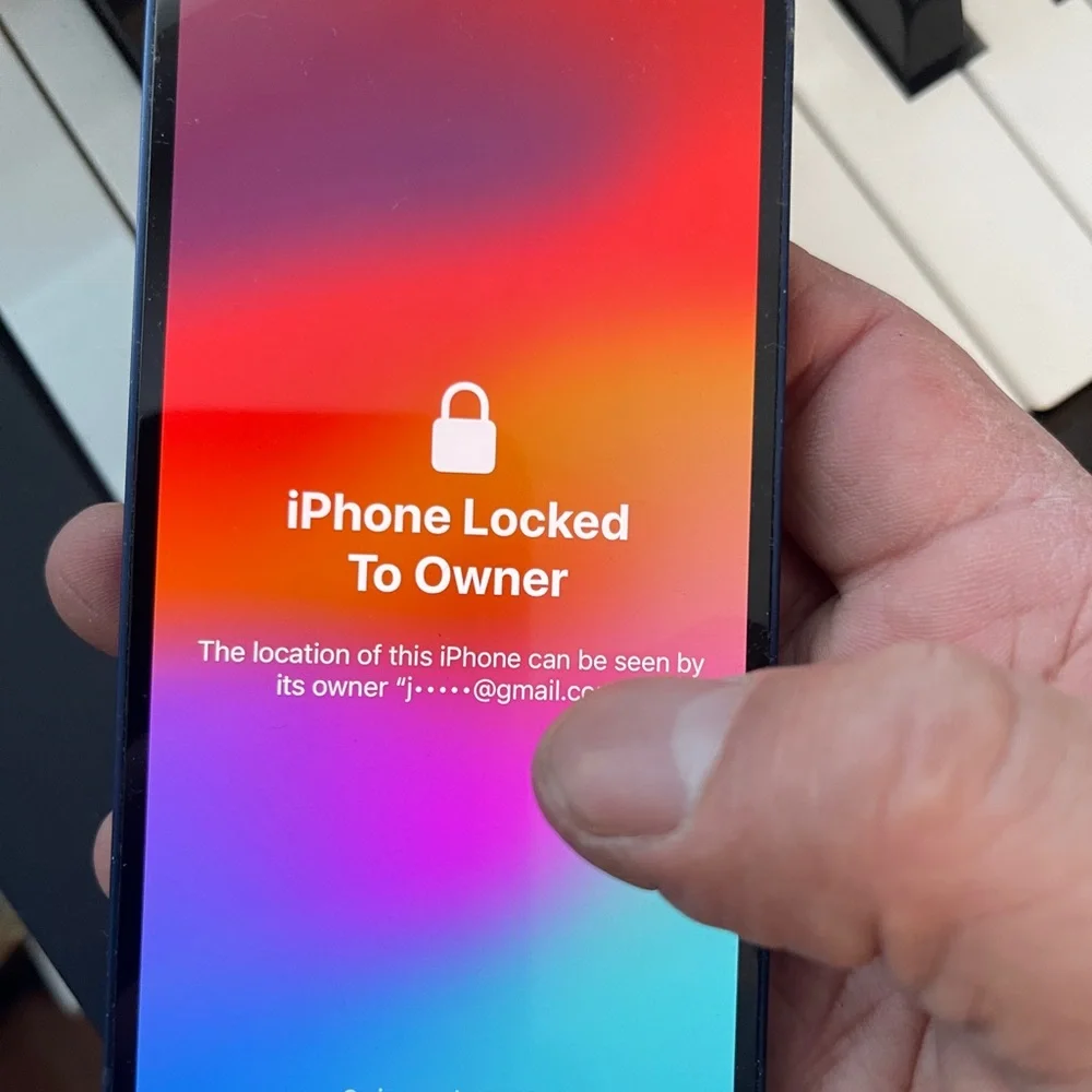 Apple Smartphone in Deep Blue